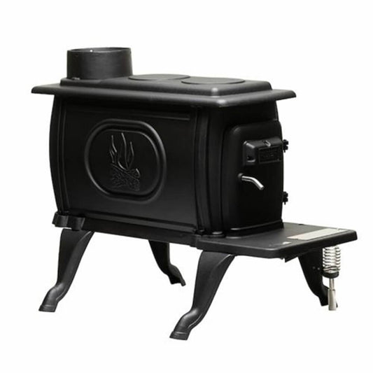 US Stove Company Black Iron Outdoor Wood-Burning Fireplace