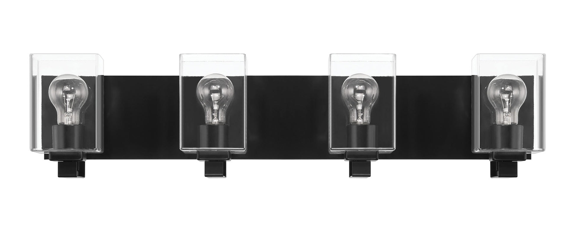 Craftmade McClane 32-in 4 Light Black Transitional Bathroom Vanity light