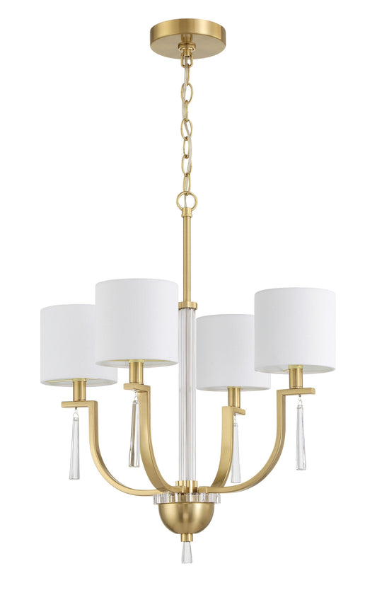 Craftmade Fortuna 4 -Light Satin Brass Indoor Steel Chandelier