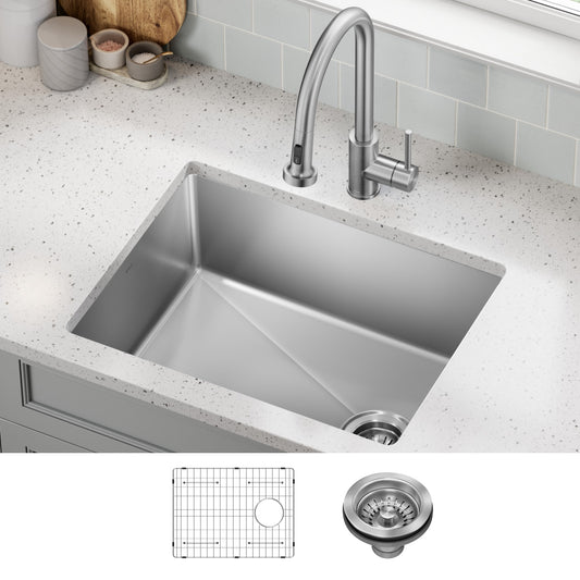 Kraus Fairlane Undermount 25-in x 19-in Stainless steel Single bowl 18 -Gauge Kitchen Sink