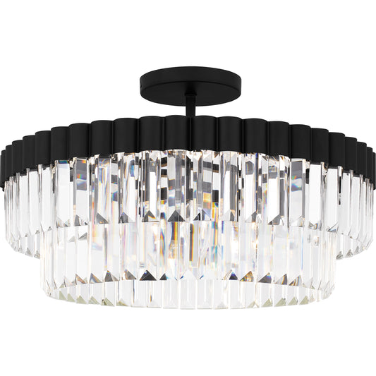 Quoizel Starlight 4 -Light 18.5-in Matte Black Semi Flush Mount Light