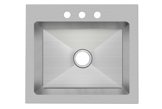 PROFLO Undermount 25-in x 22-in Stainless steel Single bowl 18 -Gauge Kitchen Sink