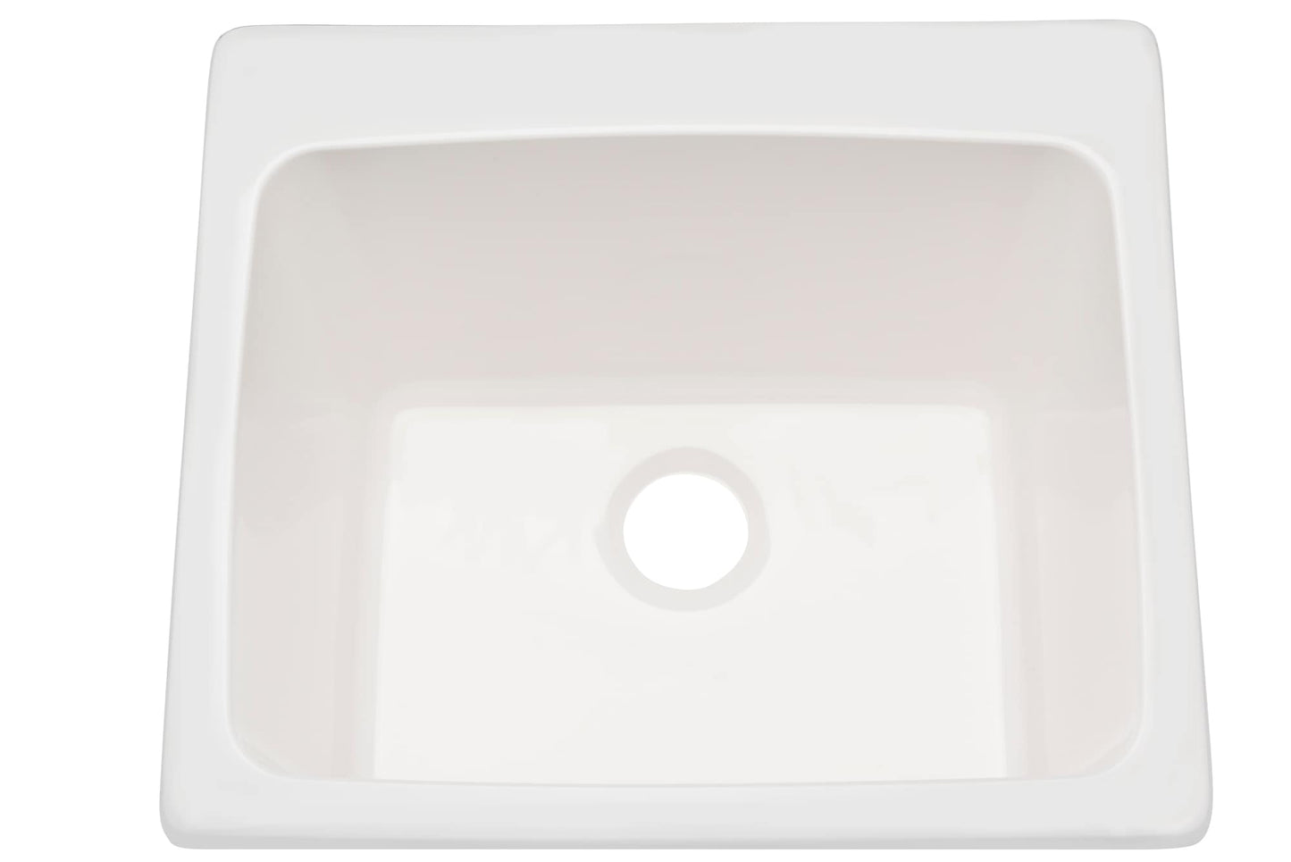 PROFLO 22-in x 25-in 1 -Basin White Undermount Laundry sink