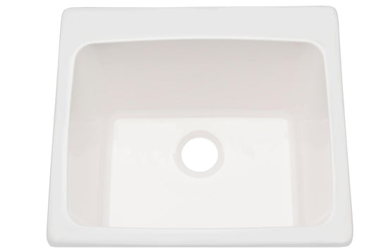 PROFLO 22-in x 25-in 1 -Basin White Undermount Laundry sink