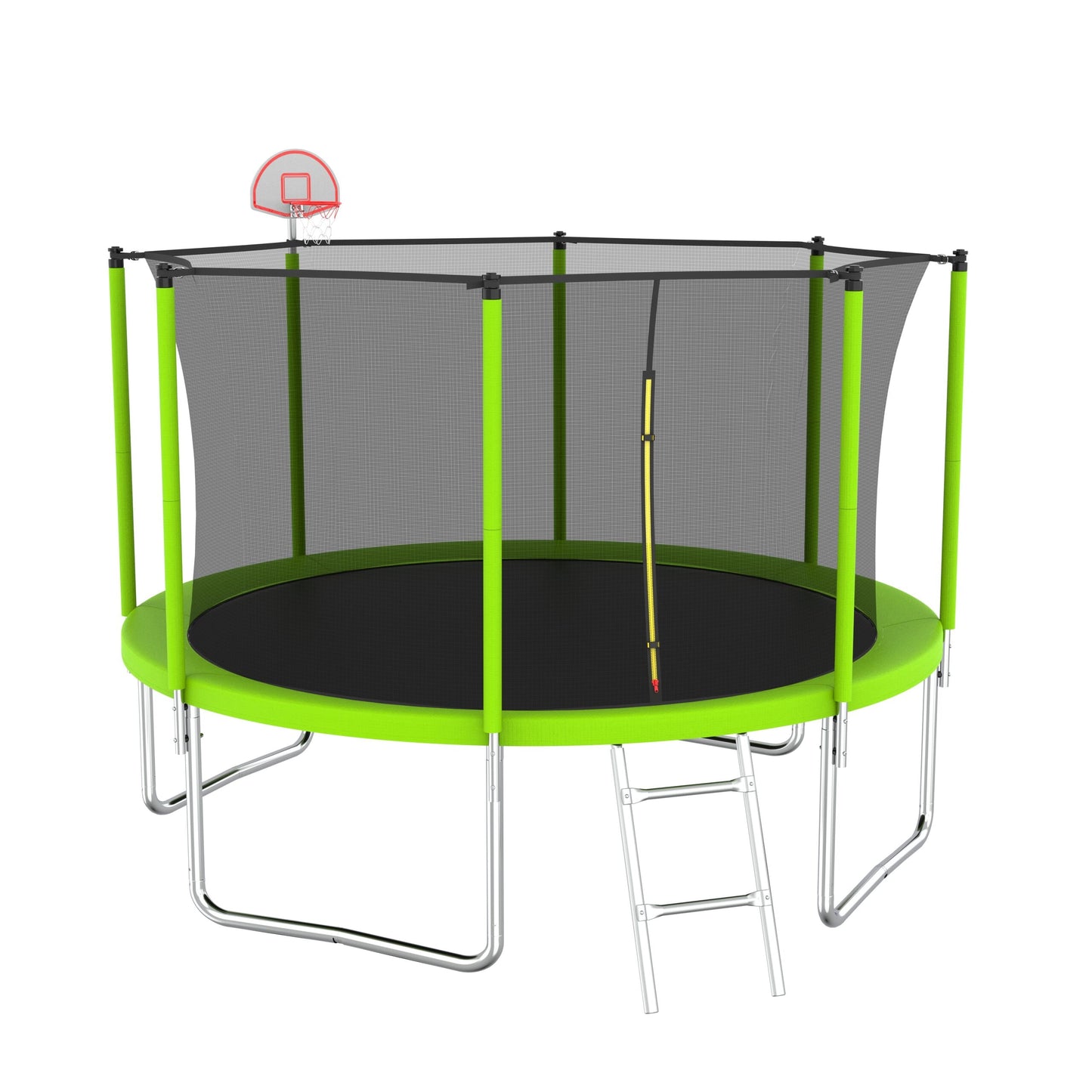 Flynama Outdoor Trampoline 12-ft Round Kids in Green