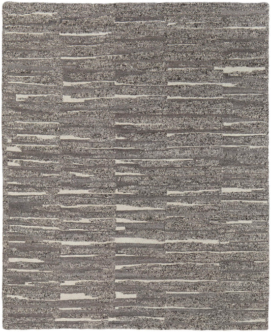 Room Envy 2 x 8 (ft) Loomed Wool Gray/Taupe/Ivory Rectangular Indoor Abstract Professionally Clean Only Runner rug