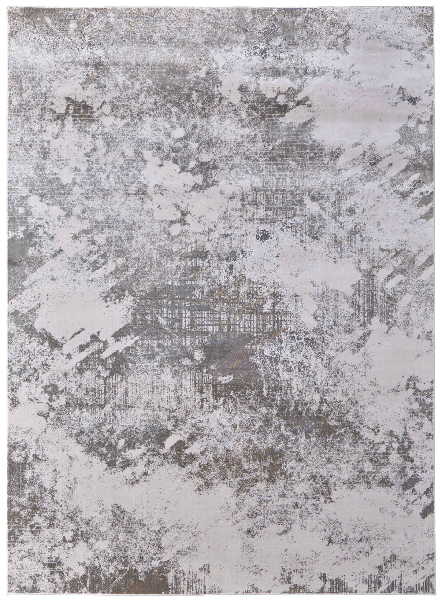 Room Envy 8 x 10 (ft) Loomed Polypropylene Gray/Silver/Taupe Rectangular Indoor Abstract Professionally Clean Only Pet Friendly Area rug