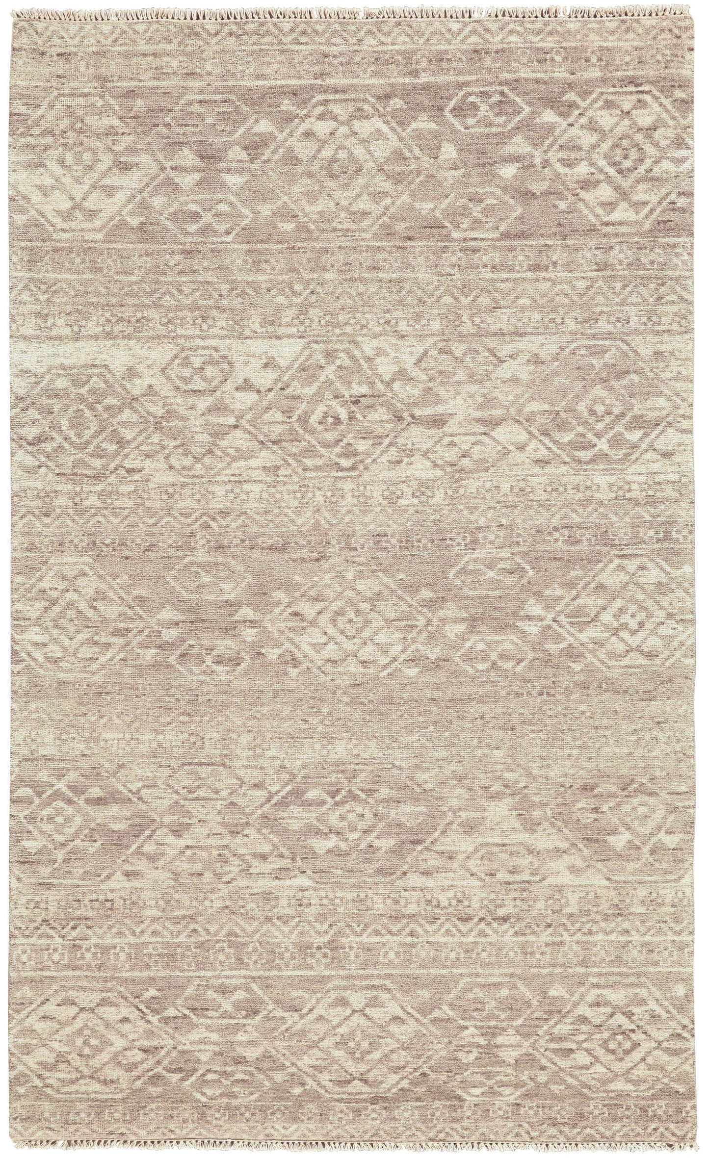Room Envy 5 x 8 (ft) Knotted Wool Tan/Brown/Taupe Rectangular Indoor Professionally Clean Only Area rug