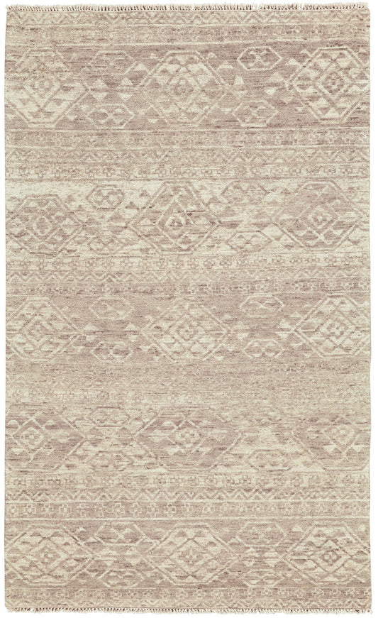 Room Envy 5 x 8 (ft) Knotted Wool Tan/Brown/Taupe Rectangular Indoor Professionally Clean Only Area rug