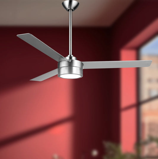 Minka Aire Roto LED 52-in Brushed Aluminum with Silver Blades Integrated LED Ceiling Fan With Light 3 -Blade