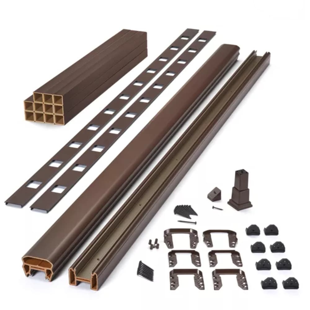 Trex Transcend 8-ft x 36-in Vintage Lantern Composite Deck Rail Kit