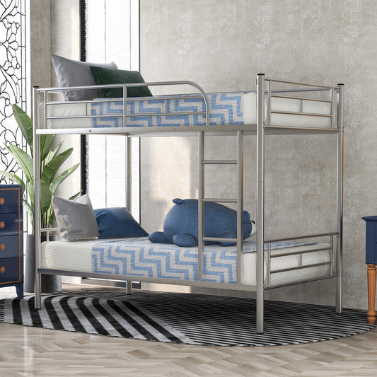 Qualler Silver Twin over twin Bunk Bed