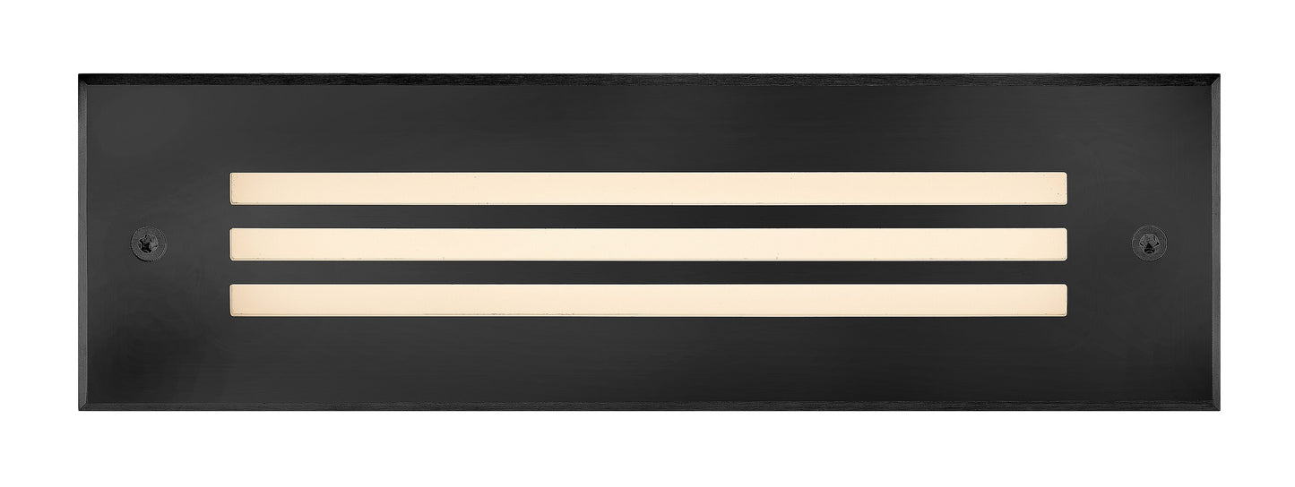 Hinkley Hardwired Stainless Steel Black LED Outdoor Step and Stair light