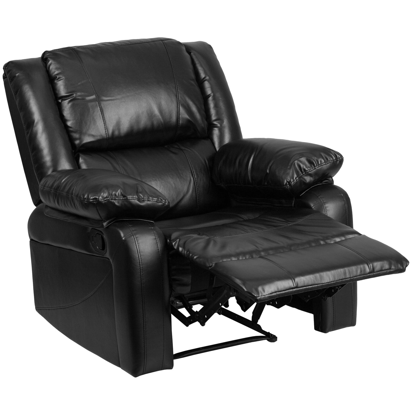 Flash Furniture Black Leather Faux leather Upholstered Recliner