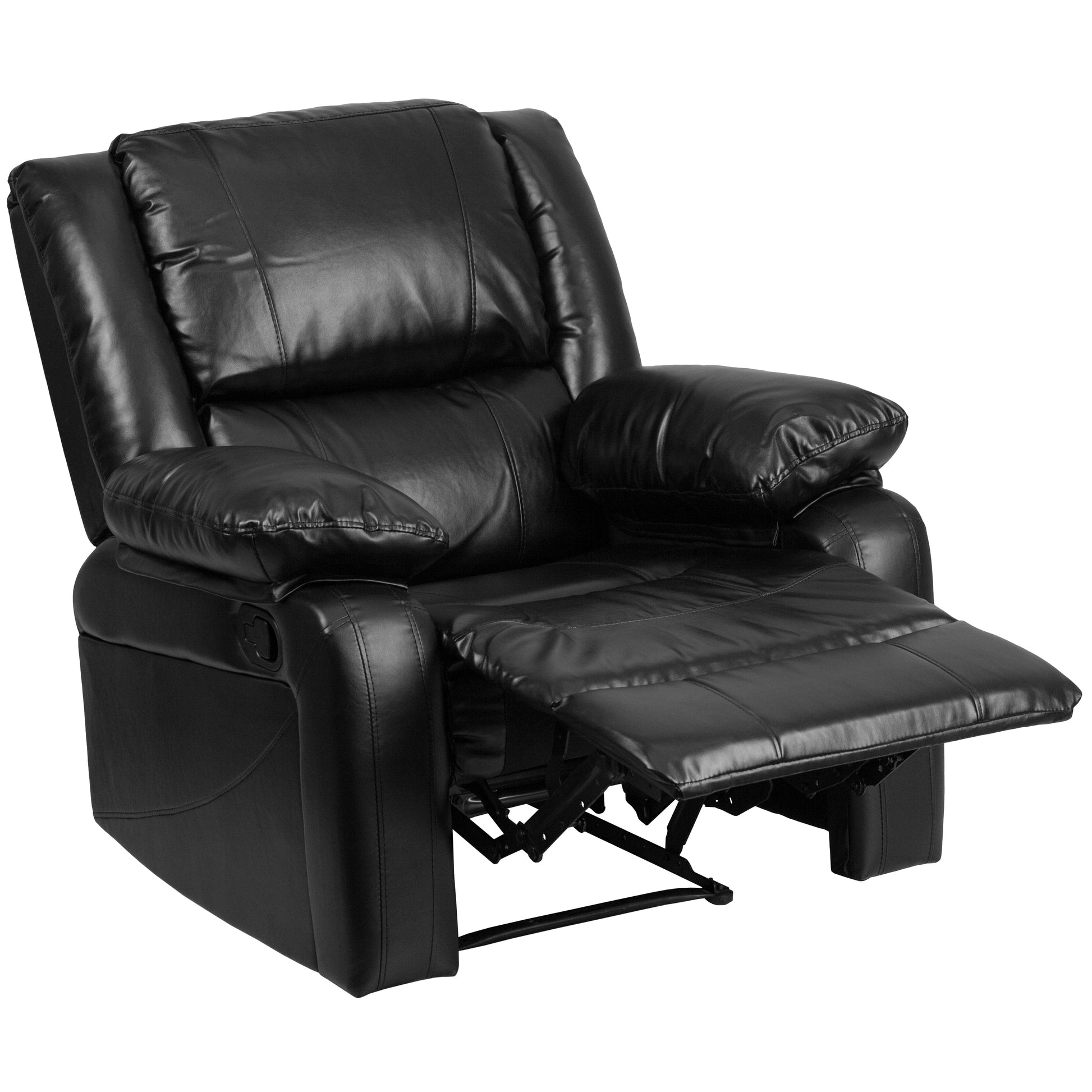 Flash Furniture Black Leather Faux leather Upholstered Recliner