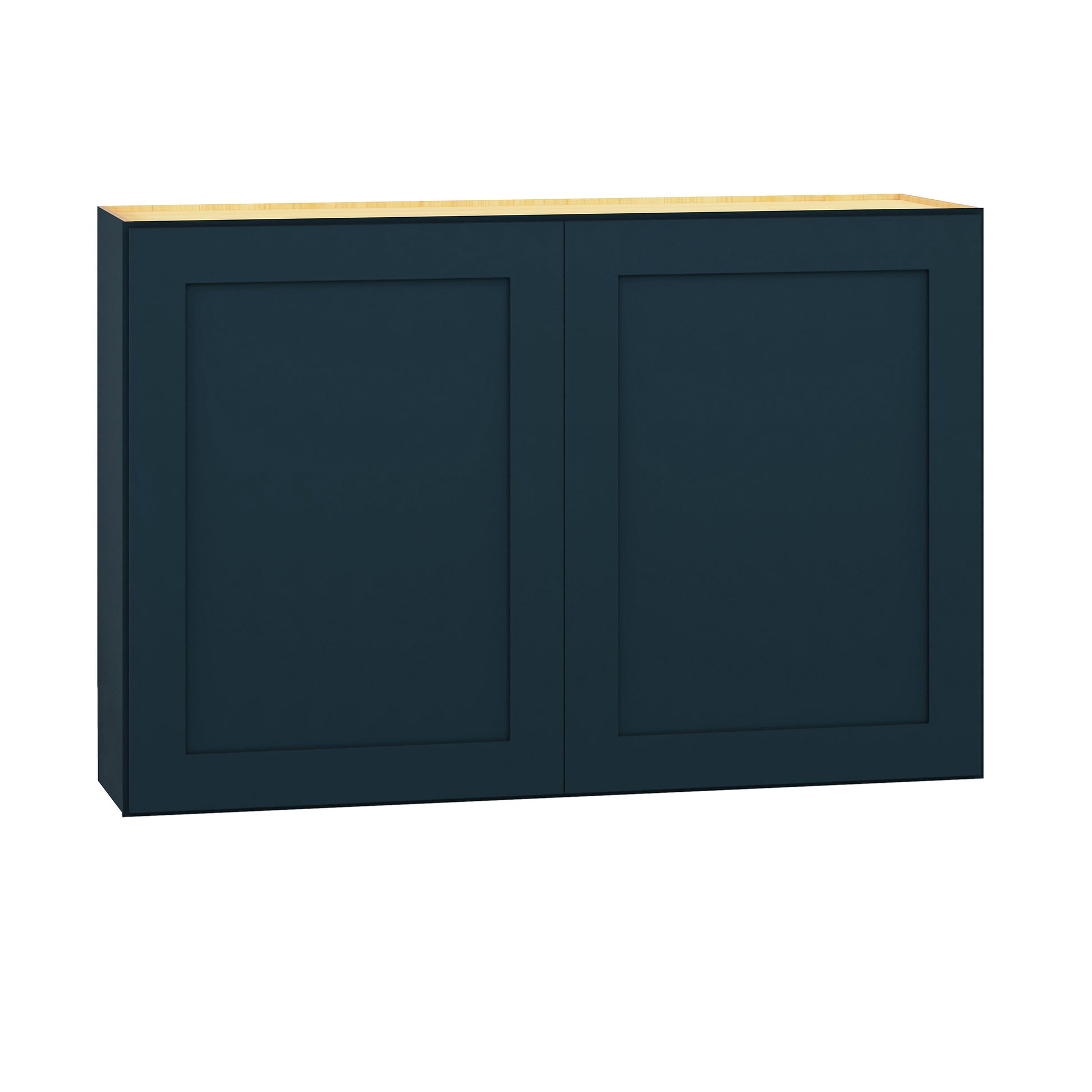 Diamond Express Jamestown 36-in W x 24-in H x 24-in D Regatta Blue Wall Fully Assembled Plywood Cabinet Recessed Panel Shaker