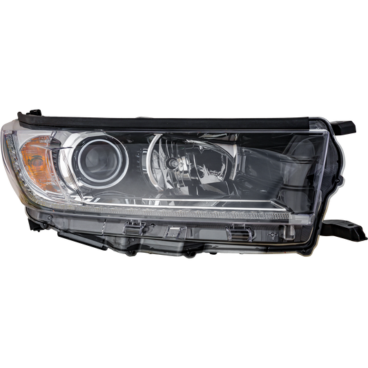 Garage-Pro Passenger Side Headlight For Toyota Highlander 2017-2018 Halogen with Bulb(s) For Models Without Smoked Chrome Accent Replaces# 811100e390