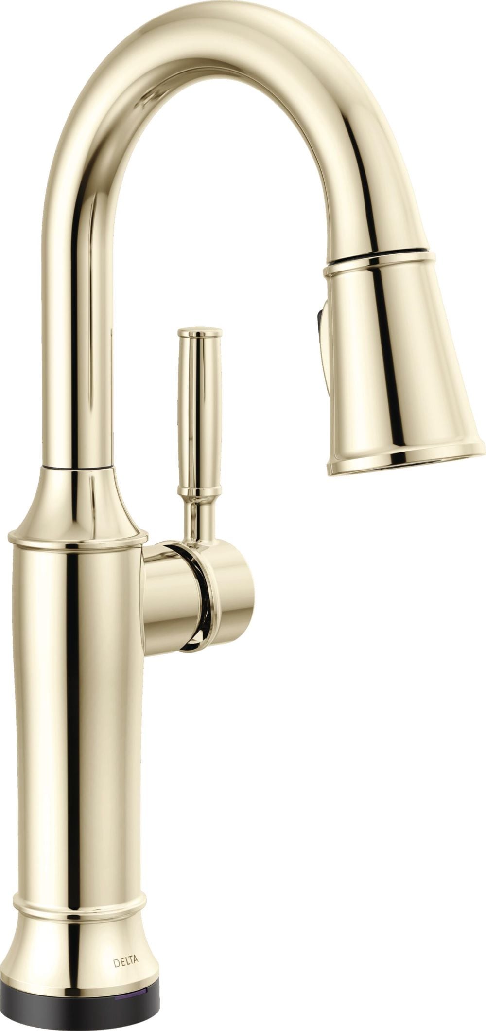 Delta Renaldi Lumicoat Polished Nickel Single Handle Deck-mount Touchless Bar and Prep Kitchen Faucet with Sprayer