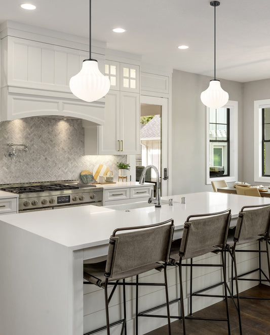 Z-Lite Newbury 1 -Light Matte Black Modern/contemporary Frosted glass Glass Teardrop Medium Indoor Hanging Pendant Light