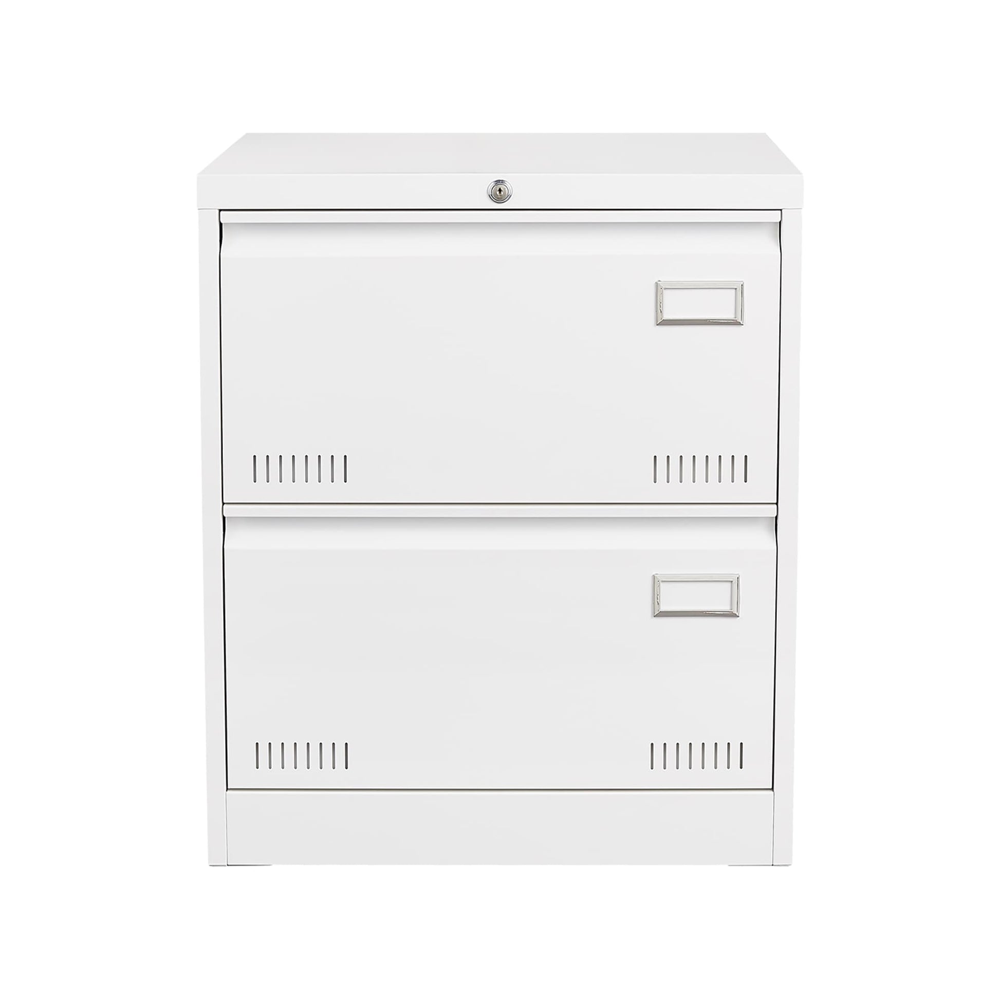 SINOFURN White 2 -Drawer 23.6-in File Cabinet