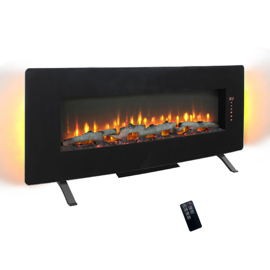 SINOFURN 48-in W Black Free standing Fan-forced Corner or flat wall with Remote Control Included