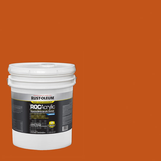 Rust-Oleum High Performance Gloss OSHA Safety Orange Interior/Exterior Water-based Industrial Enamel Paint ( 5-gallon )