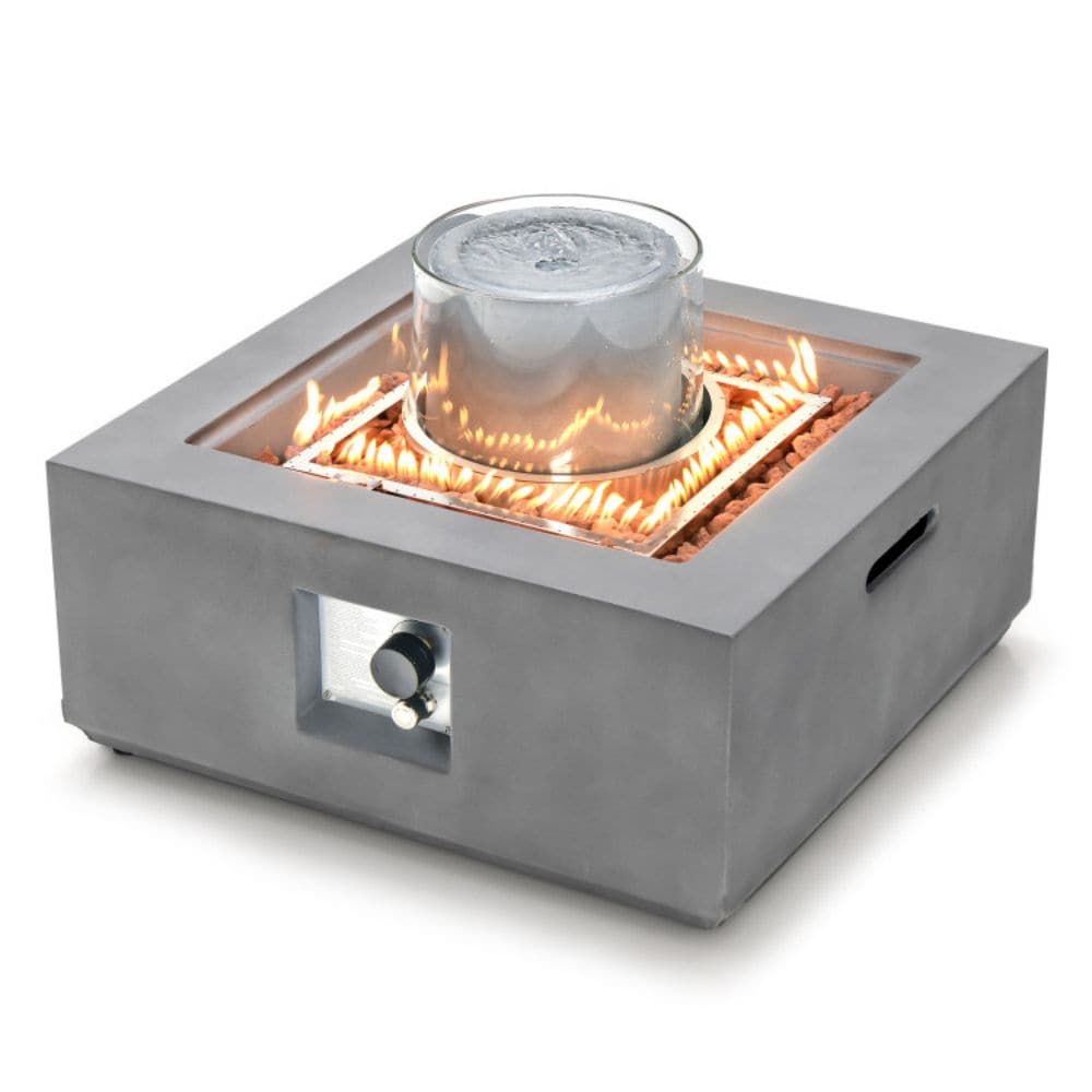  20-in W 50000 Maximum BTUs Magnesium oxide Square Portable Liquid propane Fire pit