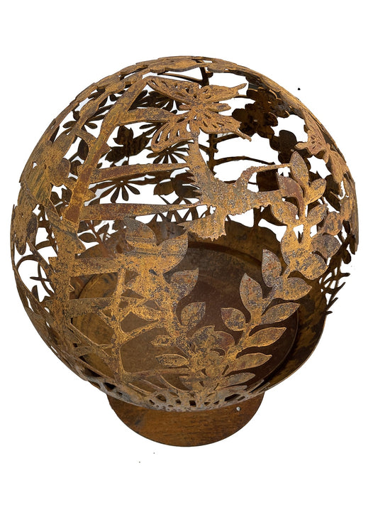 Esschert Design Brown or Rust Steel Outdoor Wood-Burning Fireplace