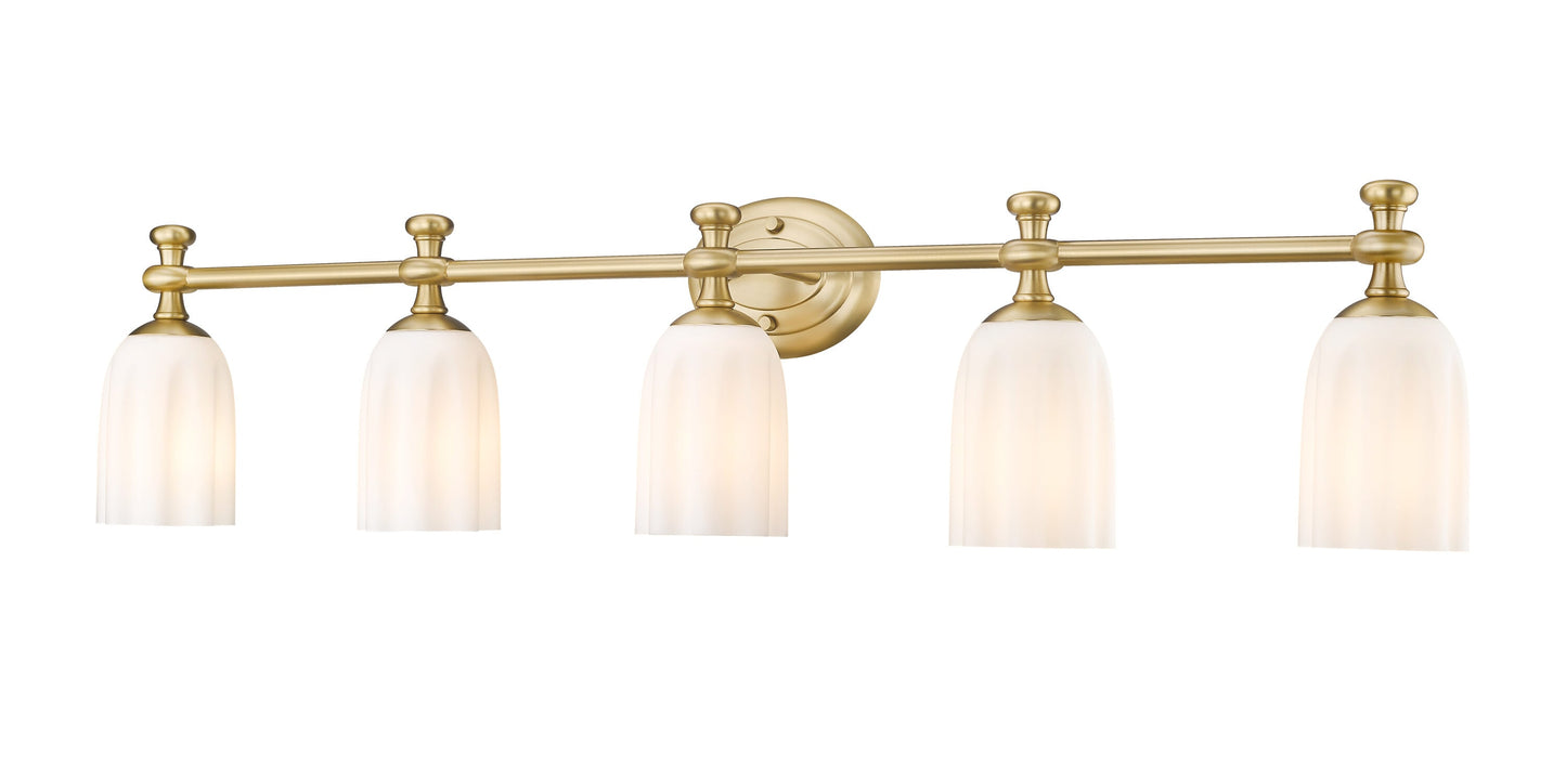 Z-Lite Orion 40.25-in 5 Light Gold Transitional Bathroom Vanity light