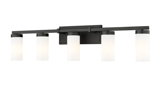 Z-Lite Danica 38.75-in 5 Light Matte Black Modern/contemporary Bathroom Vanity light