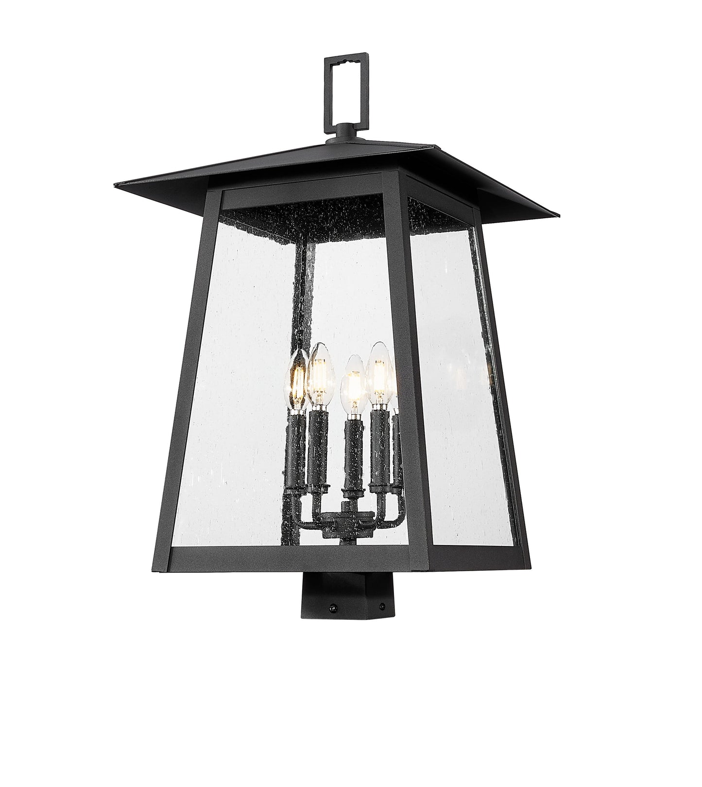 Z-Lite Rainer 26-in Black Modern/contemporary Outdoor Light post lantern