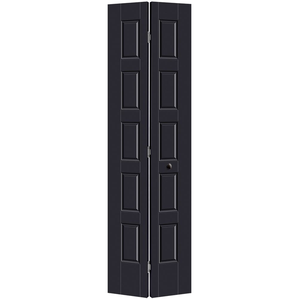 Masonite Riverside 24-in x 80-in Midnight 5-panel Smooth Hollow core Prefinished Molded composite Closet Bifold Door ( Hardware Included )