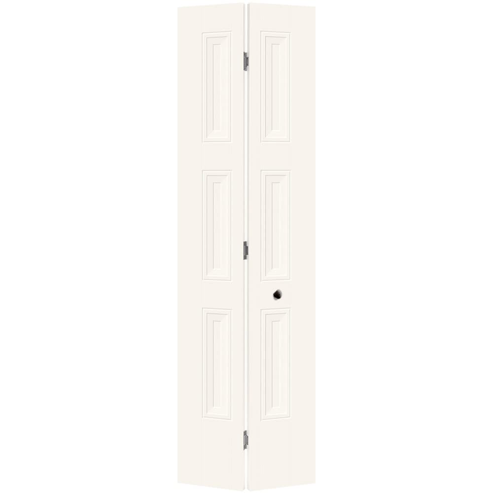 Masonite Livingston 24-in x 80-in White 3-panel Smooth Hollow core Prefinished Molded composite Closet Bifold Door ( Hardware Included )
