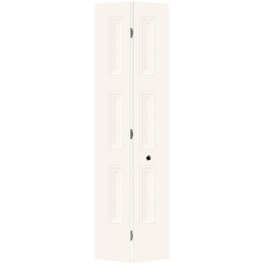 Masonite Livingston 24-in x 80-in White 3-panel Smooth Hollow core Prefinished Molded composite Closet Bifold Door ( Hardware Included )