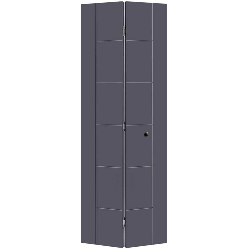 Masonite Berkley 30-in x 80-in Slate Flush Smooth Hollow core Prefinished Molded composite Closet Bifold Door ( Hardware Included )