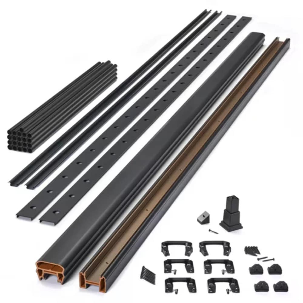 Trex Transcend 8-ft x 42-in Charcoal Black Composite Deck Rail Kit