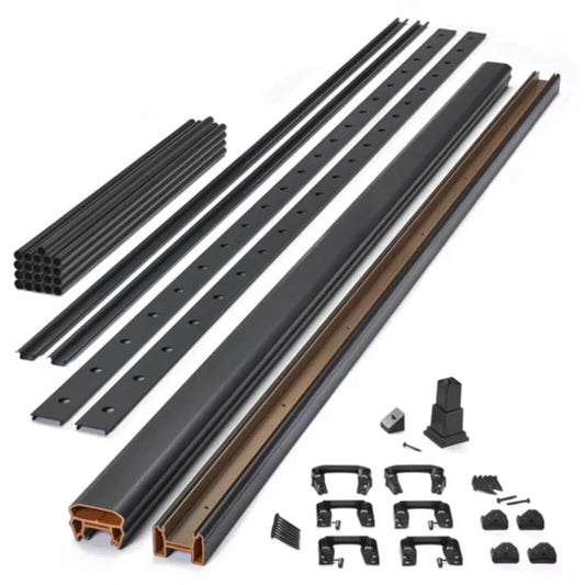 Trex Transcend 8-ft x 42-in Charcoal Black Composite Deck Rail Kit
