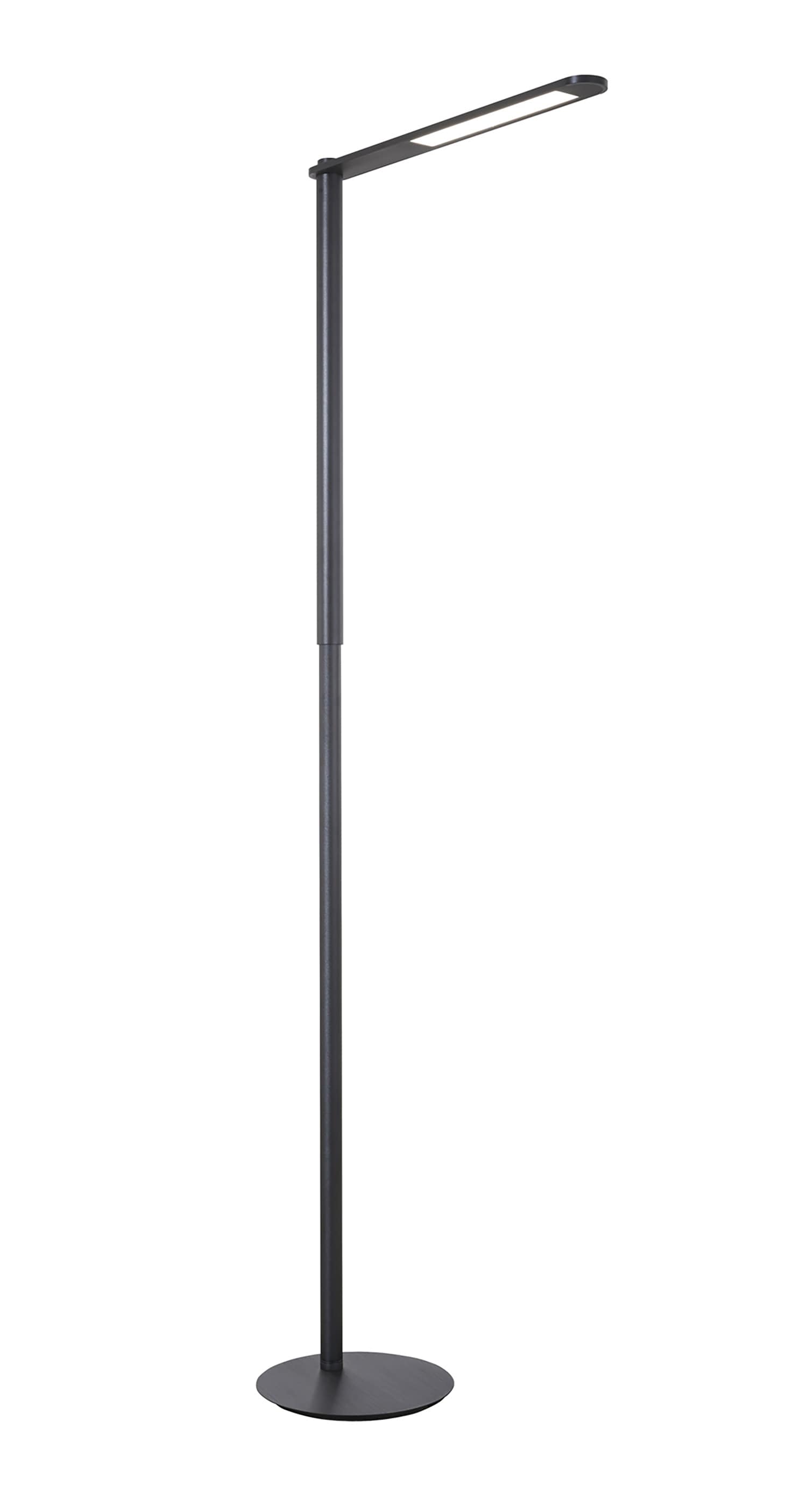 George Kovacs Kovacs Task Portables 56.63-in Anodized Brushed Black Shaded floor lamp Floor Lamp with Metal Shade