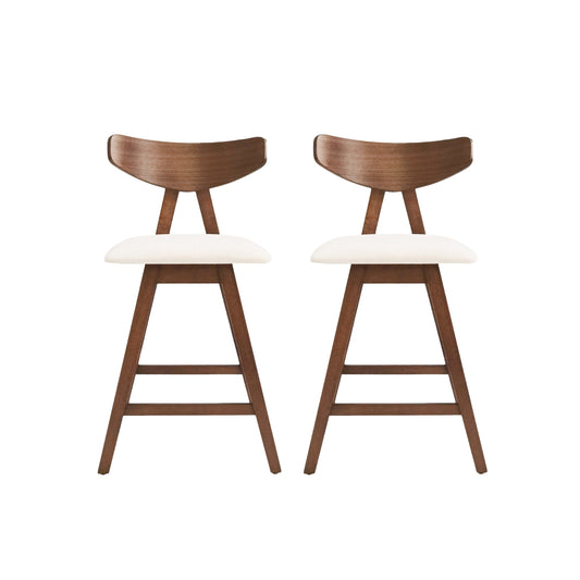 Best Selling Home Decor Beige 25.0-in H Counter height Upholstered Wood Bar Stool 2 -Pack