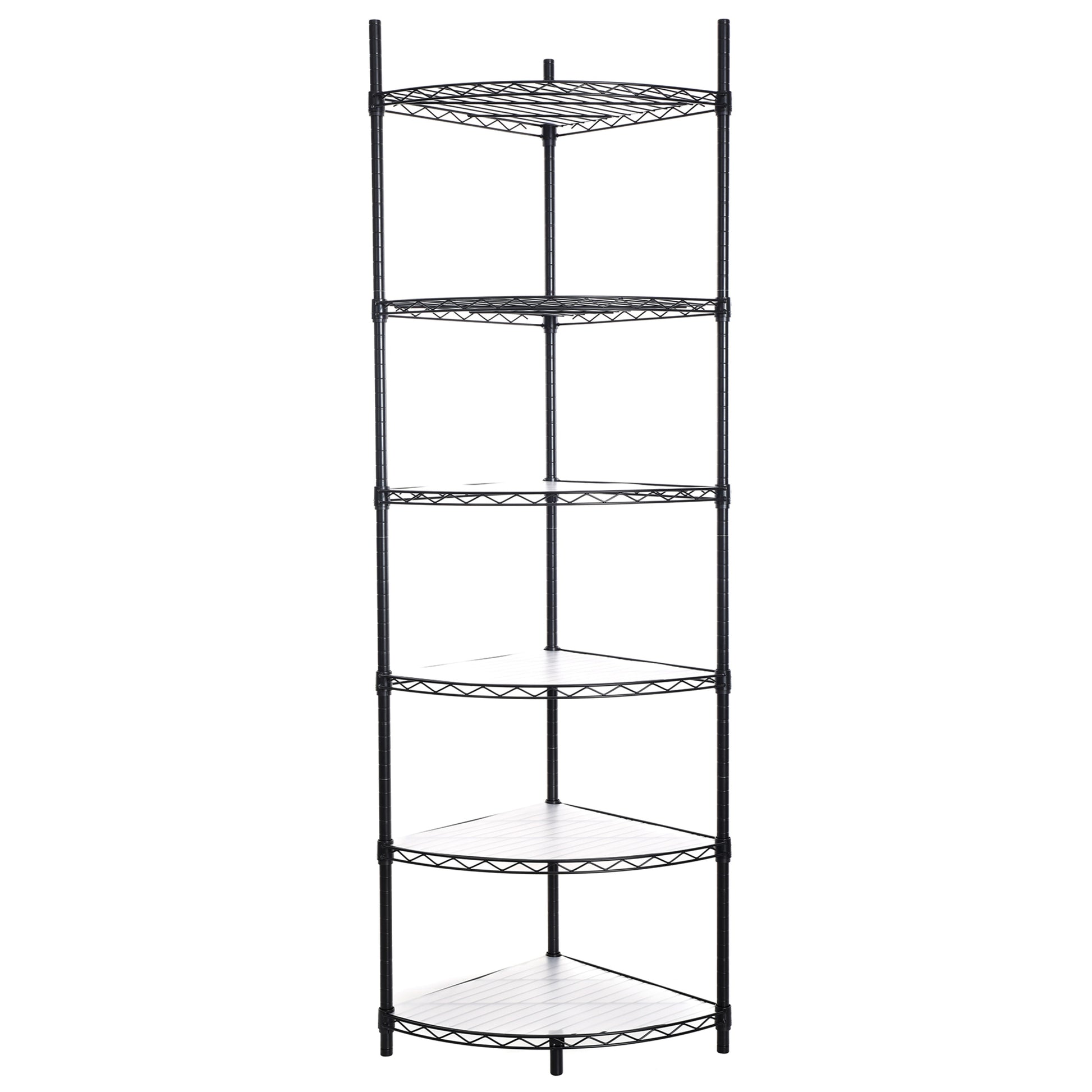 ToolCat 6 -Tier Black Metal Utility shelving unit with Wire Shelves ( 18-in W x 18-in D x 72-in H )