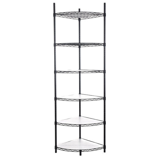 ToolCat 6 -Tier Black Metal Utility shelving unit with Wire Shelves ( 18-in W x 18-in D x 72-in H )