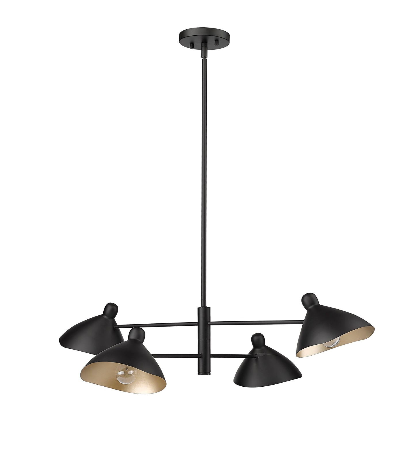 Millennium Lighting Warhol 4 -Light Matte Black Indoor Metal Metal Chandelier