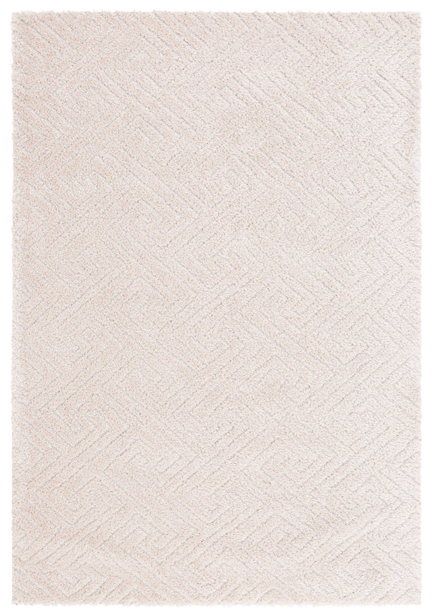 Safavieh 9 x 12 (ft) Loomed Polypropylene Beige Rectangular Indoor Solid Mid-Century Modern Professionally Clean Only Area rug