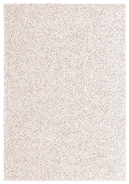 Safavieh 9 x 12 (ft) Loomed Polypropylene Beige Rectangular Indoor Solid Mid-Century Modern Professionally Clean Only Area rug