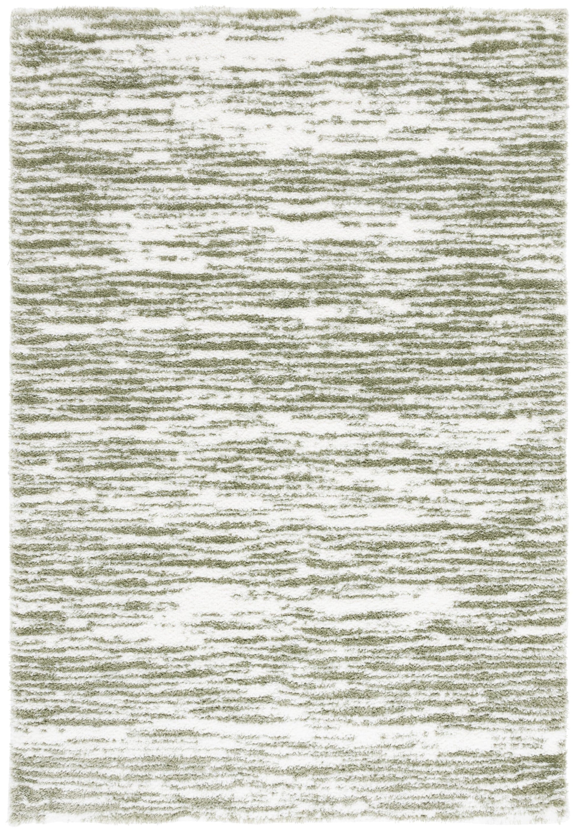 Safavieh 9 x 12 (ft) Loomed Polypropylene Ivory/Green Rectangular Indoor Distressed/Overdyed Mid-Century Modern Professionally Clean Only Area rug