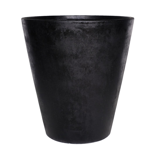 MPG Planters Round 25-in W x 25-in L Black Stone Outdoor Planter