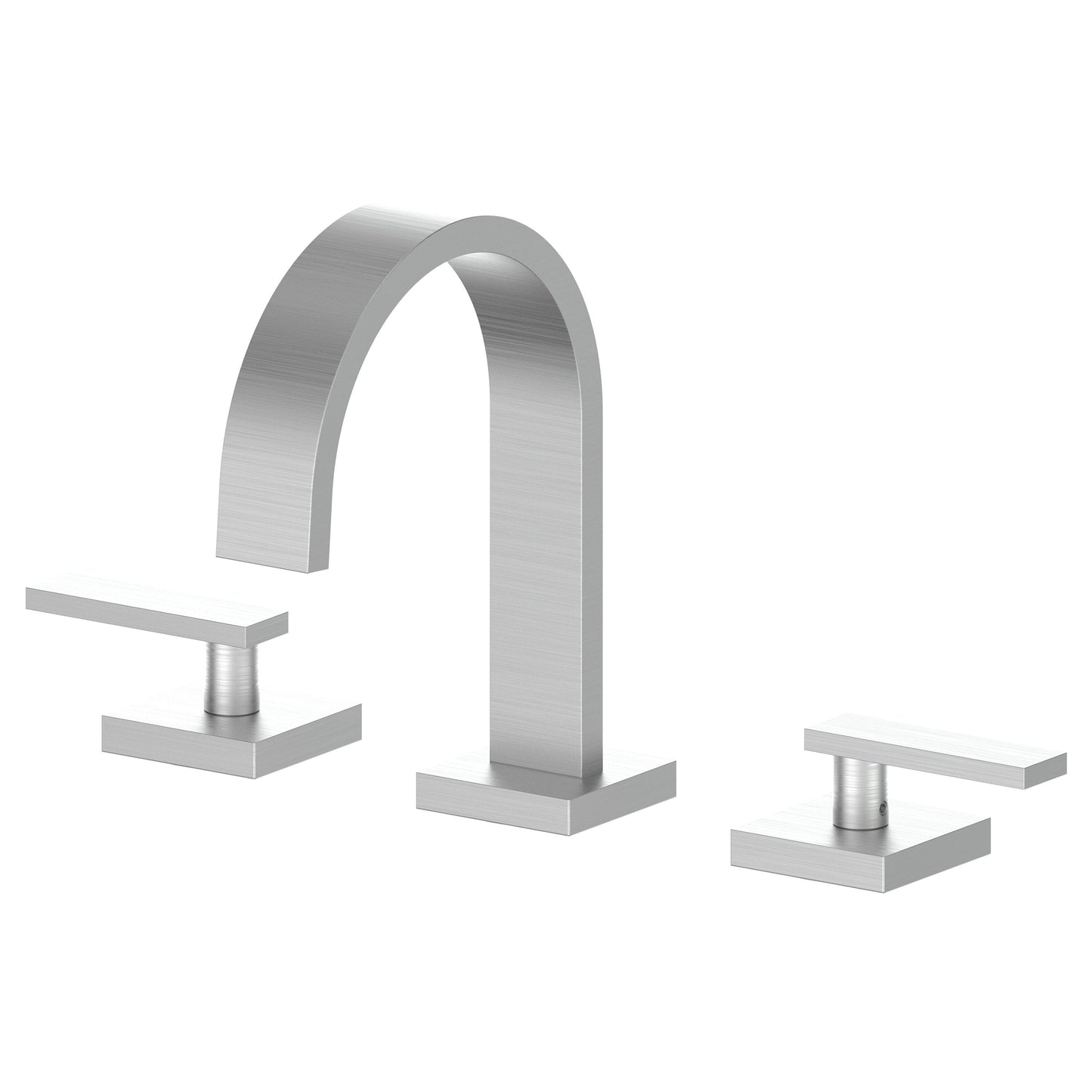 ZLINE KITCHEN & BATH Alpine Brushed Nickel Widespread 2-handle Low-arc Residential Handle Bathroom Sink Faucet with Drain