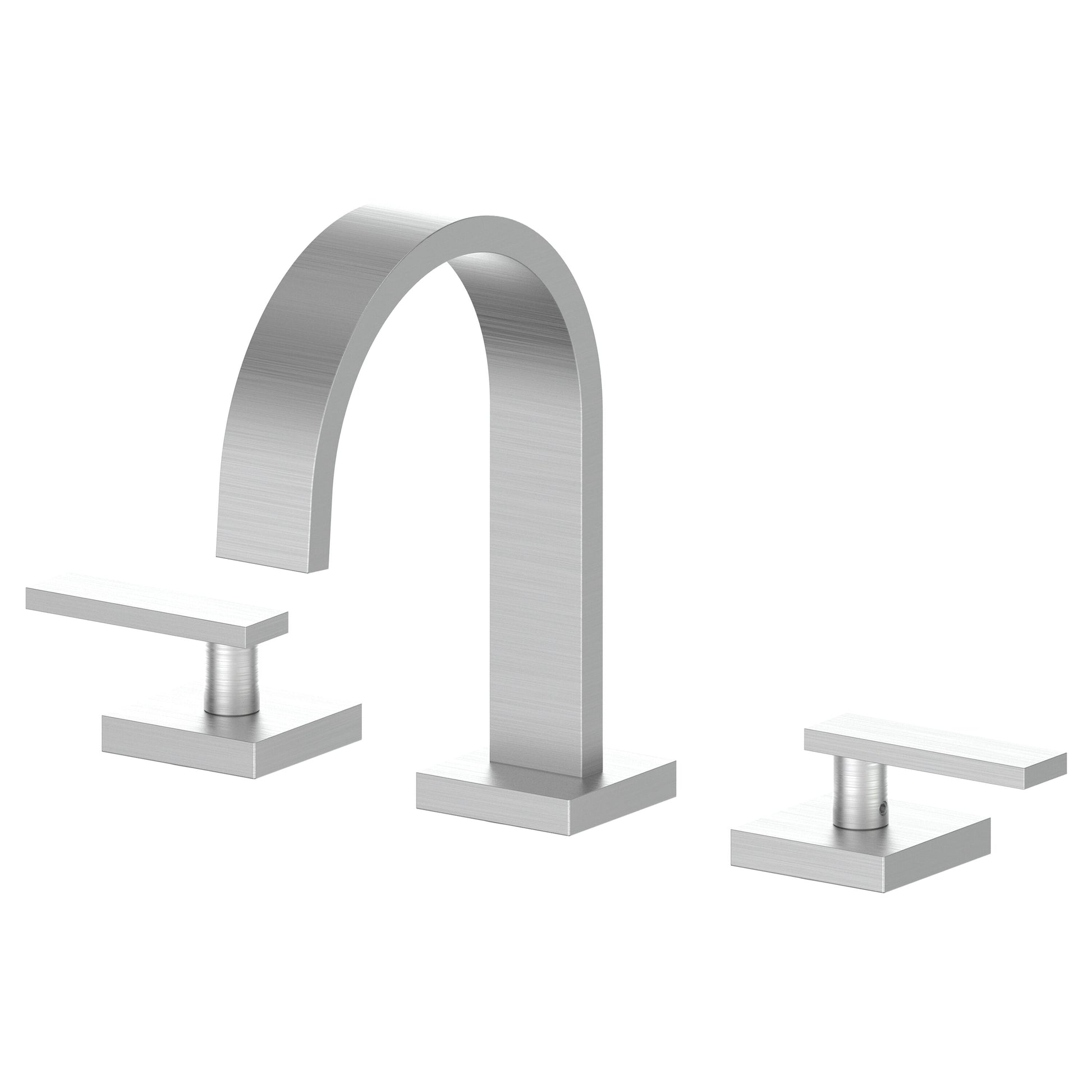 ZLINE KITCHEN & BATH Alpine Brushed Nickel Widespread 2-handle Low-arc Residential Handle Bathroom Sink Faucet with Drain