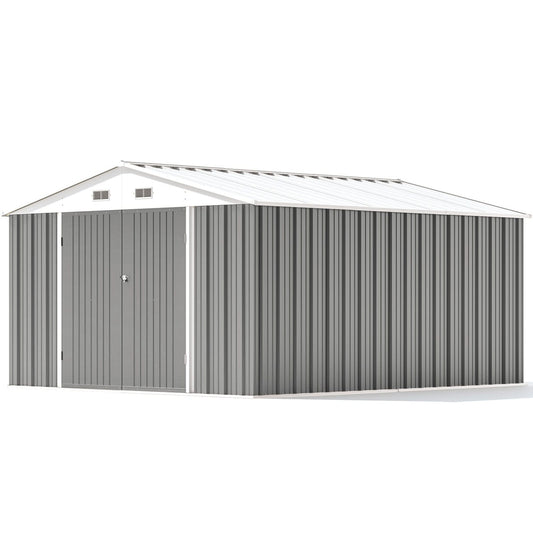 Patiowell 10-ft x 12-ft Galvanized steel Metal Storage Shed