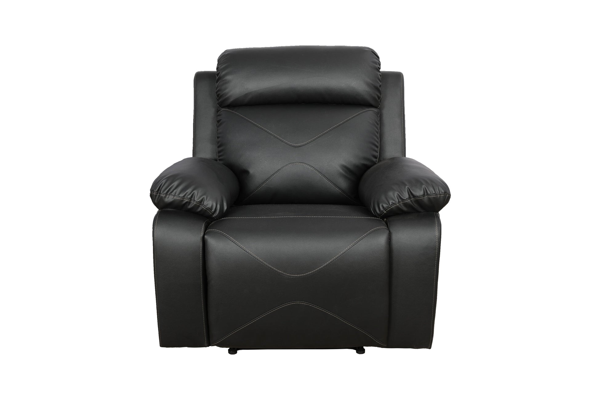 Siavonce 40-in W Modern Black Faux leather Accent Armchair